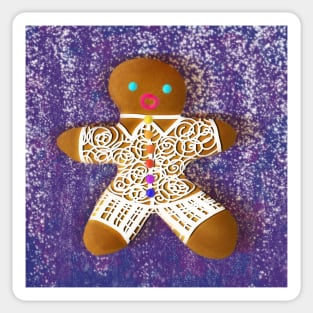 Gingerbread person man Sticker